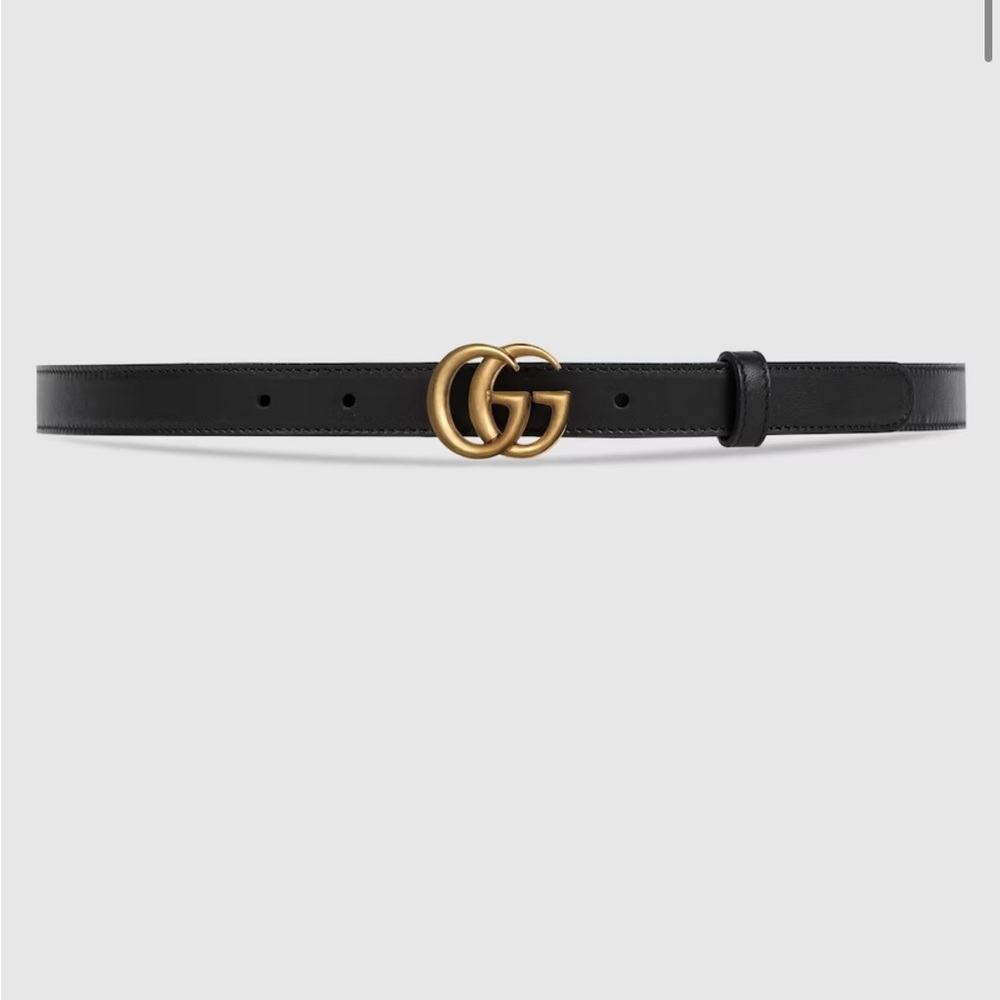 Gucci leather double G belt